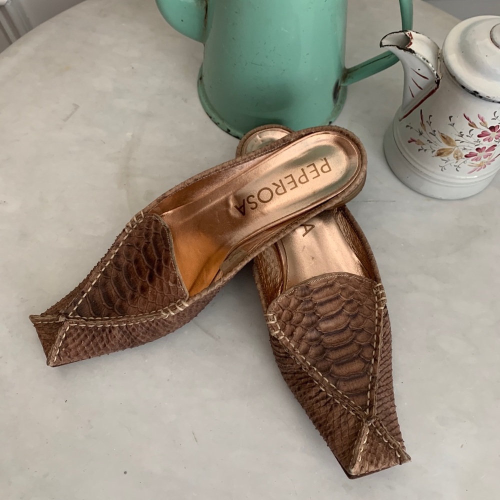 Peperosa Handmade Italian Leather MuleS Slides